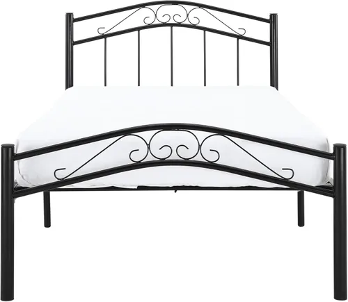 Vista 4 de Modway Townhouse - Cama moderna con plataforma de metal, tamaño individual, color negro