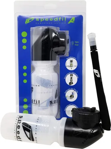 Vista 3 de Speedfil Botella de agua para bicicleta A2, sistema de hidratación manos libres entre brazos con puerto de recarga