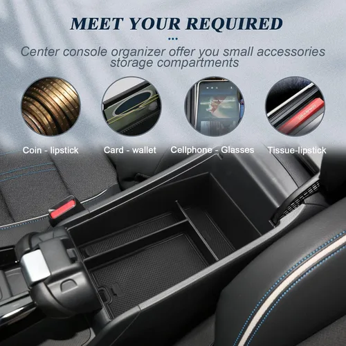 Vista 3 de BIBIB para 2023 Honda HRV Accesorios Organizador de consola central para 2023 2024 Honda HR-V Bandeja de consola 2023 HR-V Caja de reposabrazos