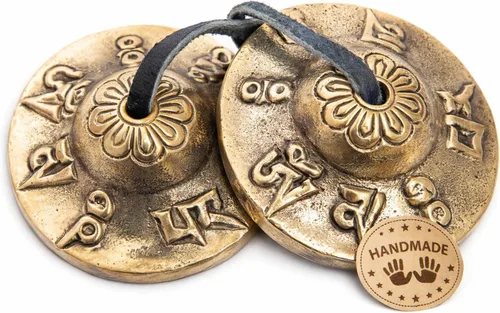 Vista 7 de Campanas de platillos Tingsha – Fácil de tocar – Campana de meditación Mindfulness para la curación de chakras, regalos espirituales de dharma Asta