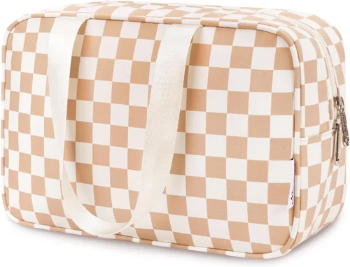 Vista 16 de Narwey Neceser de tamaño completo, bolsa de cosméticos grande, bolsa de maquillaje de viaje, organizador para mujeres y niñas, A-Negro, L, Bolsa