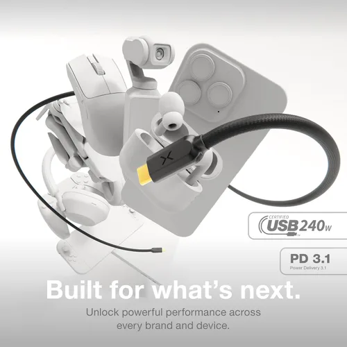 Vista 2 de NOCO XGrid XC3: cable USB-C a USB-C de 240 W con diseño duradero de 10 pies