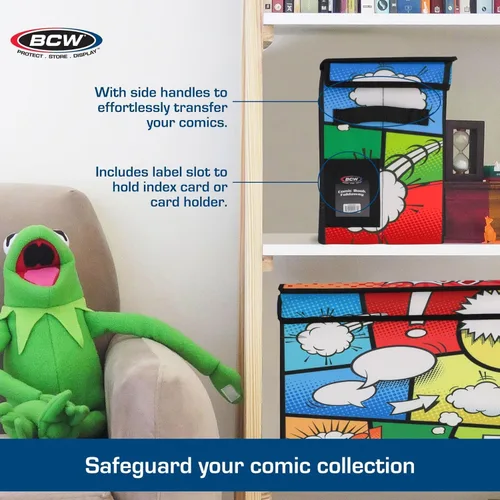 Vista 3 de BCW Bolsa plegable de almacenamiento para cómics de 125 a 150 libros (2 unidades, Pow!)