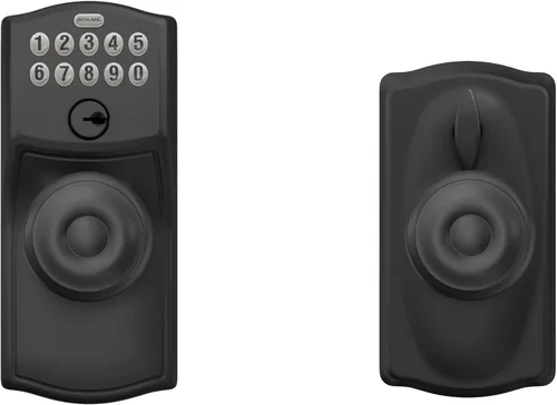 Vista 6 de Schlage Cerradura electrónica del teclado, manija de palanca, borde Negro mate