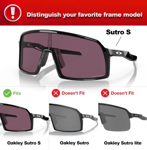Vista 4 de Prizo ORL Lentes polarizadas de repuesto para gafas de sol Oakley Sutro S OO9462, 2 juegos, multicolor