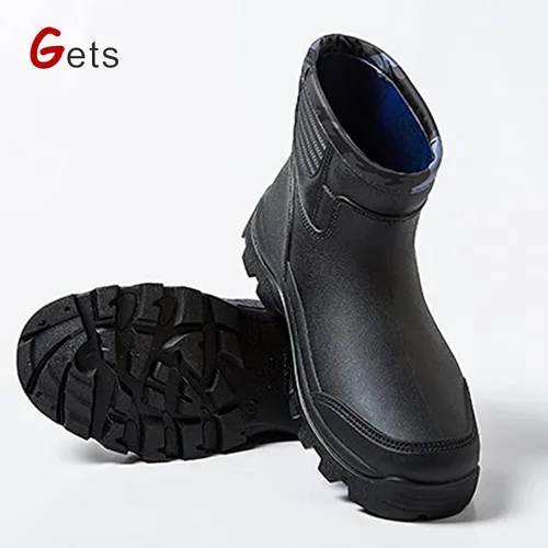 Vista 4 de Gets Botas de lluvia para hombre, impermeables, ligeras, de goma, para todo tipo de clima