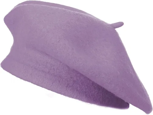 Vista 214 de ZLYC - Boina francesa de lana unicolor para mujeres y niñas