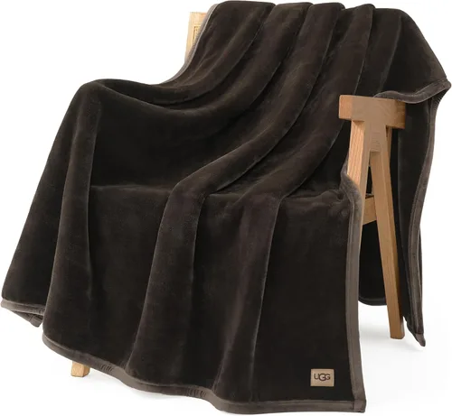 Vista 45 de UGG Coco - Manta acogedora para sofá y cama, 50 x 70 pulgadas, color negro (tinta)