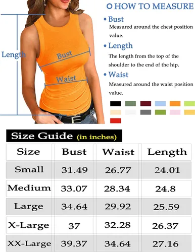 Vista 5 de Afibi Camisetas sin mangas para mujer, de verano, básicas, de punto delgado, acanaladas, con espalda cruzada