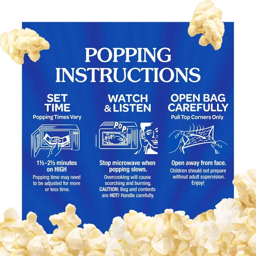 Vista 7 de ACT II Palomitas de maíz con mantequilla para microondas, suministros para noche de cine, 2.75 oz., bolsas de 6 unidades (paquete de 6)