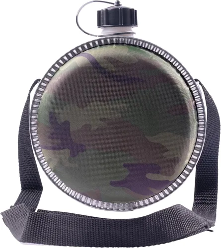 Vista 3 de Rothco Woodland Camo - Cantina desierta de 2 cuartos de galón, sin BPA, ideal para acampar y equipo al aire libre
