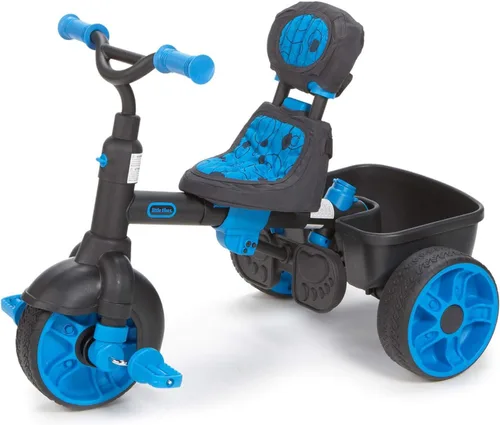 Vista 5 de Triciclo Little Tikes 4-en-1 Deluxe Edition, 20 pulgadas, Azul Neón