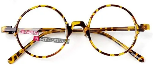 Vista 5 de La lente media redonda de la miopía de la vendimia enmarca las gafas llenas del borde óptico unisex Marrón