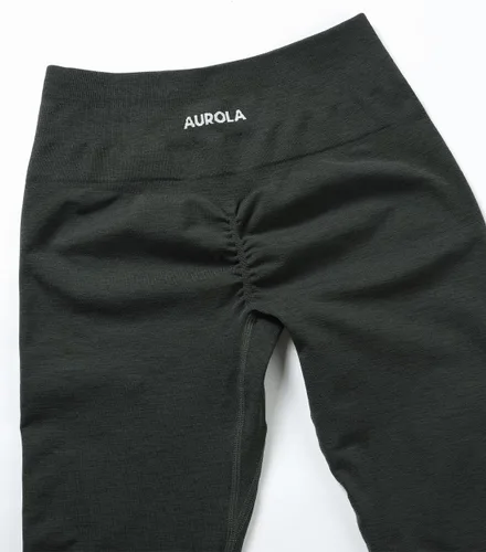 Vista 6 de AUROLA - Leggings de entrenamiento para mujer, diseño sin costuras, con control de abdomen, para gimnasio, acondicionamiento físico, pantalones