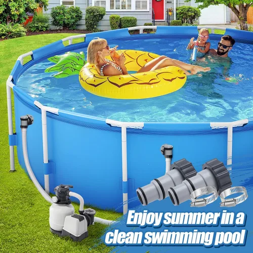 Vista 7 de PAMASE Adaptador de manguera de piscina A - Conector de conversión para mangueras de 1.5 y 1.25 pulgadas con juntas de abrazadera, piezas