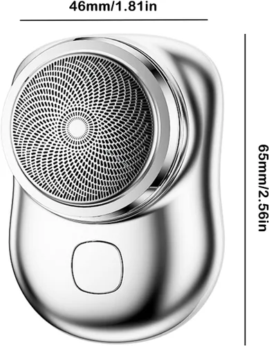 Vista 7 de Mini afeitadora eléctrica portátil de bolsillo, máquina de afeitar eléctrica de viaje 2023 para hombres, maquinilla de afeitar eléctrica mágica