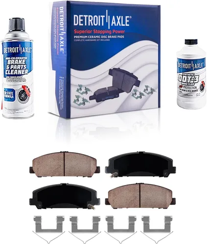 Vista 125 de Detroit Axle - Pastillas de Freno Delantero para Nissan Altima Maxima Sentra 350Z Cube Juke Versa INFINITI G35 I30 I35 Suzuki SX4 Crossover