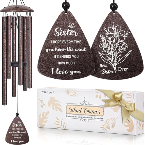 Vista 14 de Regalos para abuela, campanillas de viento de bronce de 32 pulgadas, regalos para abuela, el mejor regalo de cumpleaños o Navidad para abuela