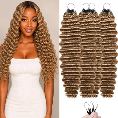 Vista 55 de Human Braiding Hair for Boho Braids 20inch Curly Wave Bulk Bundles 1B (A)1B