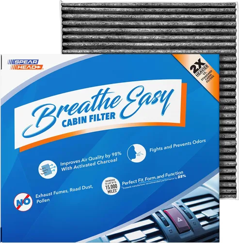 Vista 23 de Spearhead Odor Defense Breathe Easy - Filtro de cabina para AC y calentador Compatible con Chrysler 200 2015-17, Cherokee 2014-18 como OEM Hasta