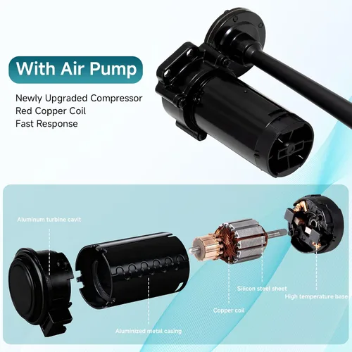 Vista 4 de Bocinas de aire para camión, kit de bocina de tren súper fuerte para vehículo de 12V/camión semi/coche/barco/jeep/furgoneta/motocicleta/SUV, bocina