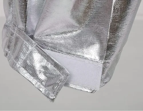 Vista 4 de GRAJTCIN Disfraz de astronauta unisex para mujer y hombre, traje espacial plateado para Halloween