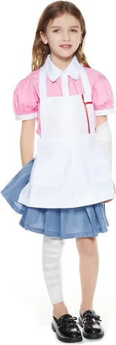 Vista 7 de Mikan Tsumiki - Disfraz de cosplay para Halloween desesperación camisa de sirvienta uniforme con delantal