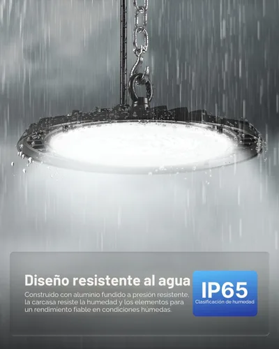 Vista 3 de Sunco UFO LED High Bay Lights, Plug & Play, 150W, 19500LM, 6000K