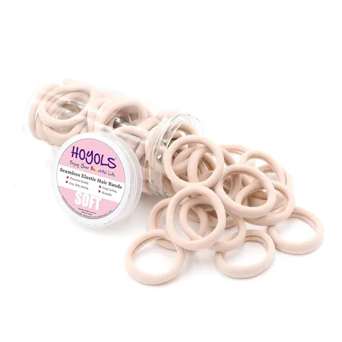 Vista 13 de Bandas pequeñas para el cabello sin costuras, liga para coleta que no daña de 4 cm (10 colores muilt)