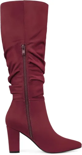 Vista 6 de Allegra K Botas altas hasta la rodilla con tacón grueso y puntiagudas para mujer