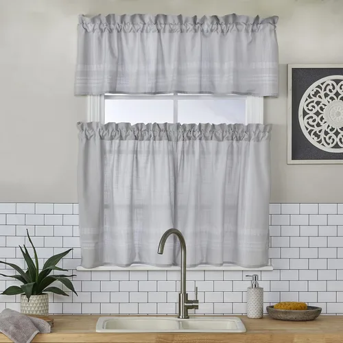 Vista 4 de SKL HOME por Saturday Knight Ltd. Adelyn Valance, 56x13, Gris