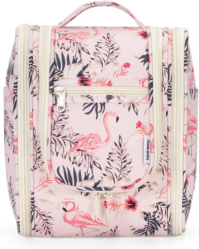 Vista 36 de Narwey - Neceser de viaje colgante, organizador de maquillaje y productos cosméticos para mujeres y hombres, Aa-morado., L