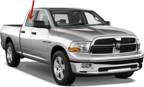 Vista 2 de Puerta trasera derecha del pasajero Puerta de cristal de la puerta trasera compatible con Dodge Ram Pickup 1500 4 puertas Quad Cab modelos 2009-2018