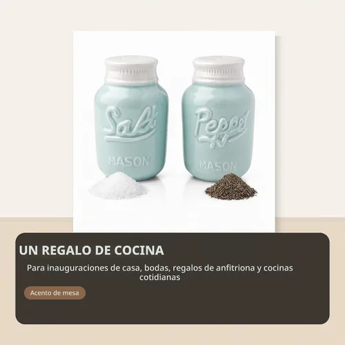 Vista 5 de Comfify - Salero y pimentero, diseño clásico de tarro, adorable jarro decorativo de estilo clásico, rústico, chic, hechos en cerámica resistente