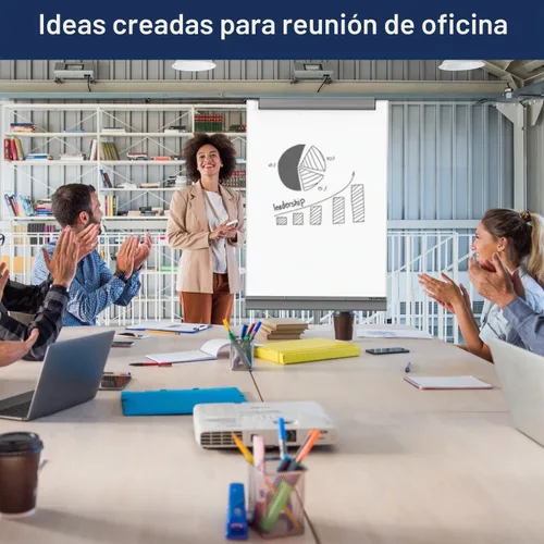 Vista 8 de TSJ OFFICE Rolling Whiteboard Standing - 40 x 26 Inches Mobile White Board Gris