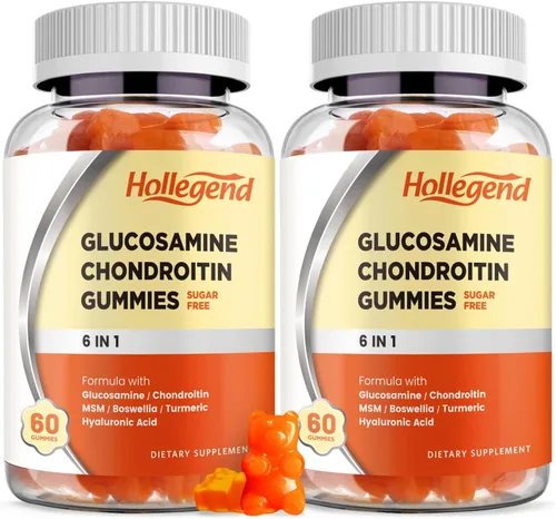 Vista 9 de Gomitas de glucosamina condroitina sin azúcar, gomitas suplementos para adultos, hombres y mujeres, 60