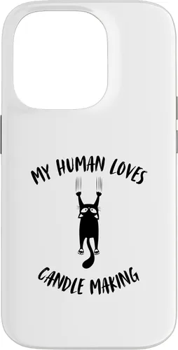 Vista 17 de iPhone 16 My Human Loves Candle Making - Cat Parent Hobby Lover Case