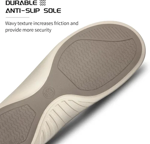 Vista 8 de Zapatos sin cordones para hombre, mocasines de lona con soporte de arco, zapatos ortopédicos casuales para fascitis plantar, zapatos para caminar