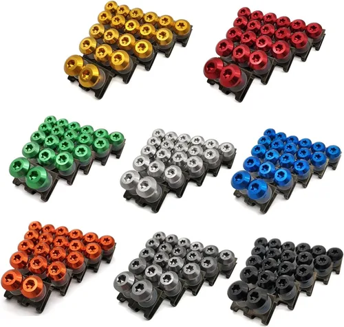 Vista 6 de Bodywork Kits 20pcs for Kawasaki Versys 1000 ZX12R ZX6R ZX636R ZX6RR ZX9R ZZR600 Motorcycle Fairing Body Bolt Screw Spring Nuts Kit M6 Parts