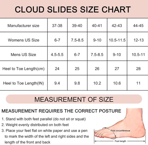 Vista 4 de Sandalias Cloud para mujeres y hombres,Sandalias de baño con almohadilla,Zapatos de plataforma de suela gruesa antideslizante EVA