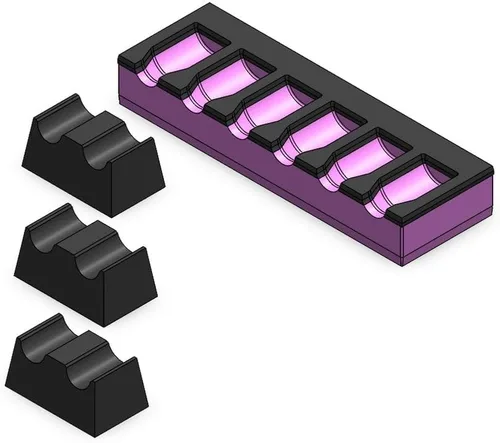 Vista 33 de MagAttach Organizadores de Extensión de Dados (1/2", Negro/Negro)