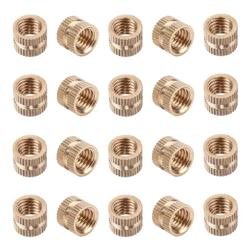 Vista 82 de Tuercas moleteadas de rosca hembra M2x3mm OD Tuercas de inserción roscadas de latón Tuercas de incrustación hidráulicas soldadas juntas Kit surtido