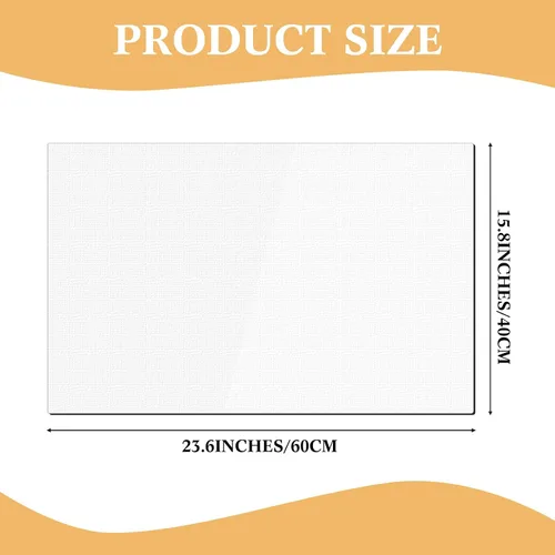 Vista 2 de Protector para mesita de noche, protector de plástico transparente de 15.8 x 23.6 pulgadas, 0.059 in de grosor, rectangular, de cloruro