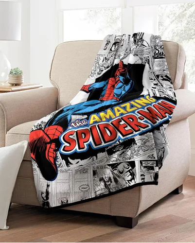 Vista 2 de Northwest Manta de Spiderman Micro Raschel, 46" x 60", Old School Spidey