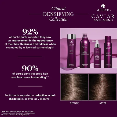 Vista 4 de CAVIAR Champú Densificador Clínico Antienvejecimiento Para cabello fino y adelgazante Espesa el cabello, protege el cuero cabelludo Sin