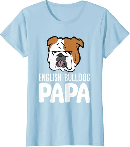 Vista 29 de Camiseta divertida de Bulldog Inglés para papá dueño de perro, Negro