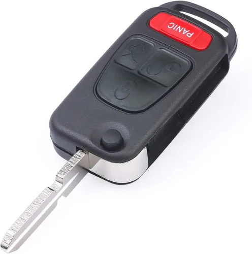 Vista 3 de Keymall llave de coche remoto entrada llave shell caso 3+1 botón para Mercedes-Benz C E ML S HU39 hoja en blanco