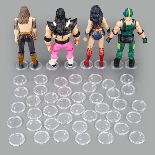 Vista 10 de SIXPOINTS 36 piezas de base redonda de plástico negro para figuras, soportes de soporte de 6 pulgadas compatibles con figuras de juguete 1/12 Marvel
