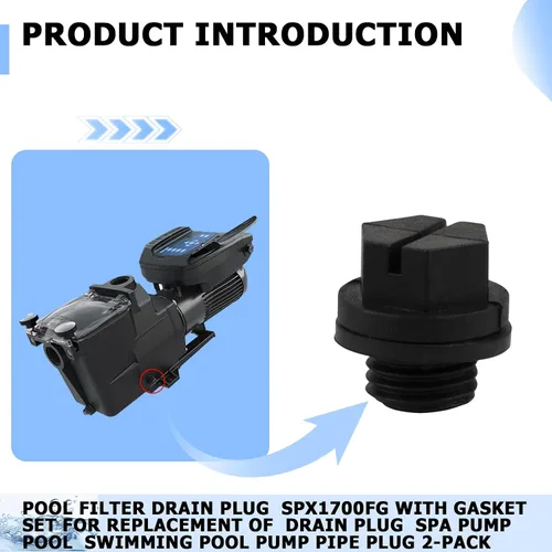 Vista 3 de SPX1700FG Tapones de drenaje para bomba de piscina, 1/4 de pulgada