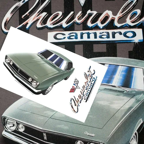 Vista 6 de Popfunk Camiseta clásica para coche Chevy Camaro 1967